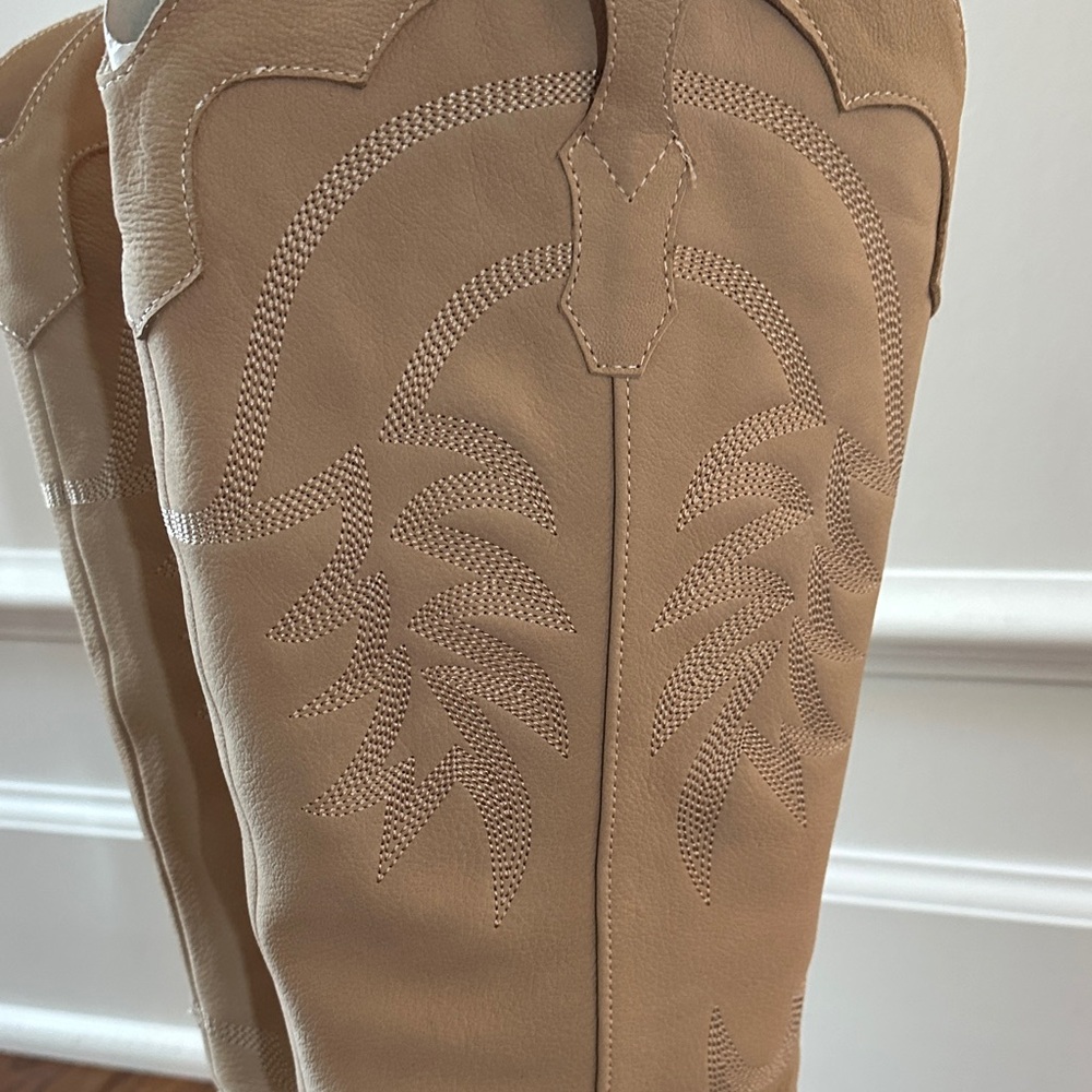 Dolce Vita Tan Heeled Boots - Picture 4 of 6
